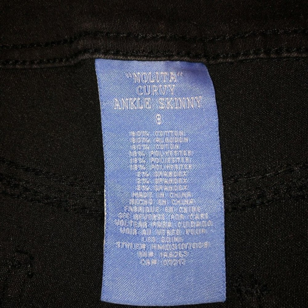 Hydraulic Womens Size 8 Black Nolita Stretch 3 Buttons Curvy Ankle Skinny Jeans - Picture 10 of 11